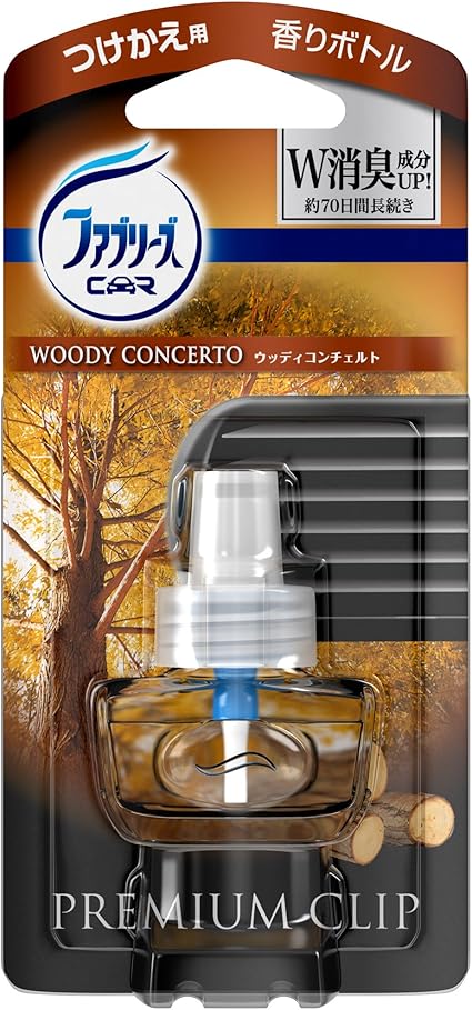 Amazon ファブリーズ 車用 クリップ型 消臭芳香剤 プレミアムクリップ ウッディコンチェルト つけかえ用 7ml ファブリーズ ドラッグストア