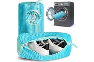 XPIZO Shoe Washing Machine Bag 2PCS Shoe Laundry Bag for Washer and Dryer Deep Clean for Tennis Shoes, Sneakers and Slippers with Self-locking Zipper (Blue)