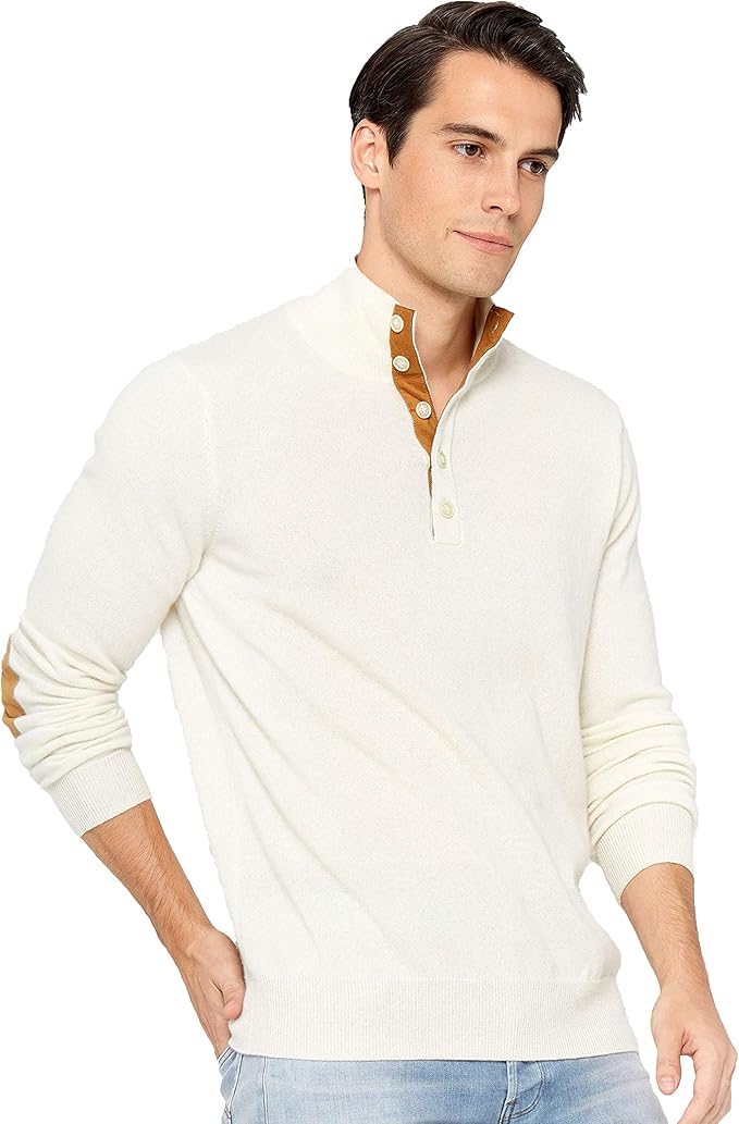 State Cashmere Button Up Mock Neck Sweater 100 Pure Cashmere Long