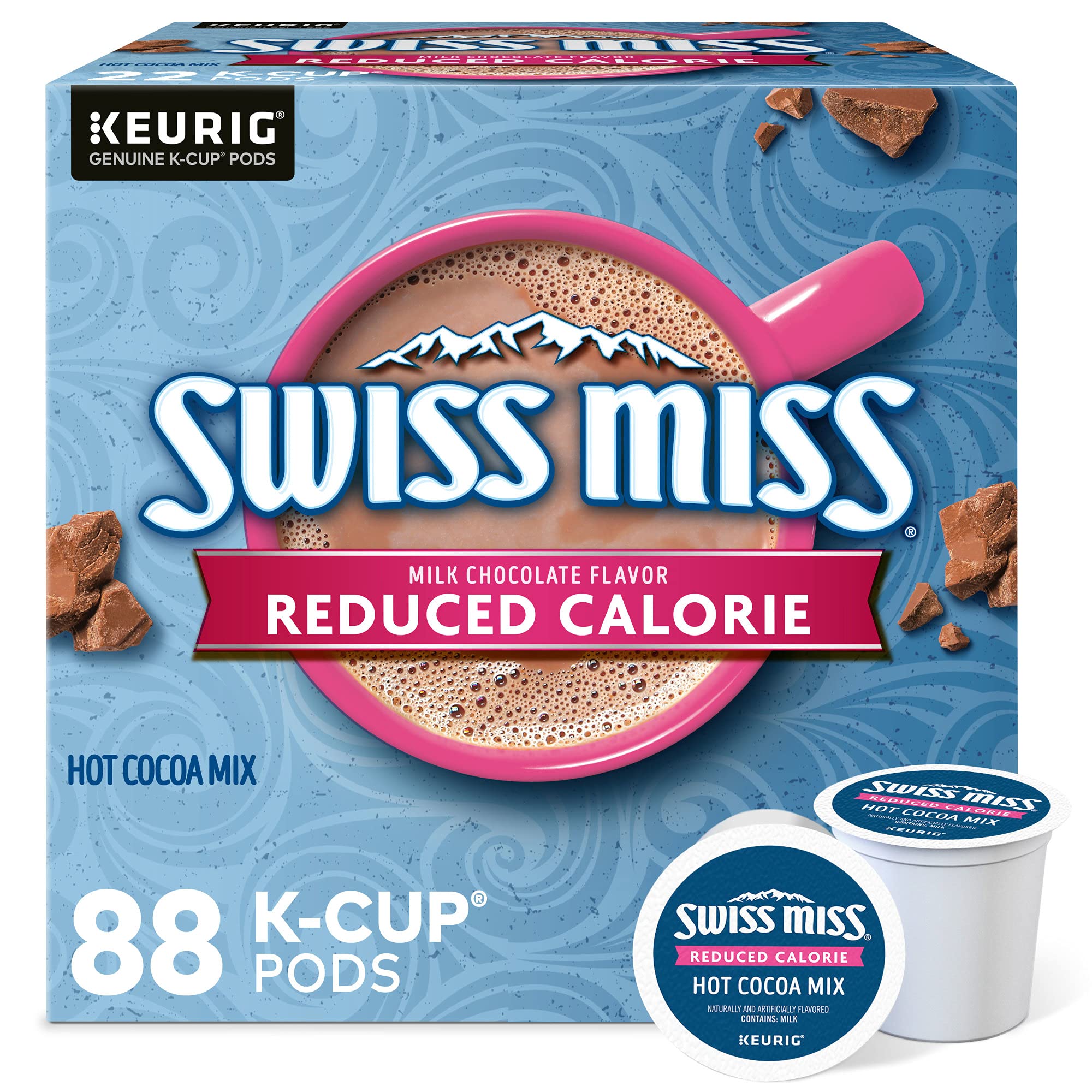Swiss Miss Reduced Calorie Hot Cocoa, Keurig Single