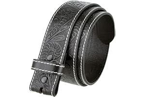BELTS.COM Genuine Full Grain Western Engraved Tooled Leather Belt Strap or Belt 1-1/2" Wide, Multi-Style Options