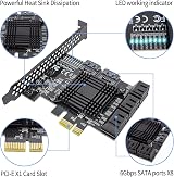 ACTIMED 8-Port SATA 3.0 PCIe Controller Card w/ Low Profile Bracket for SSD HDD view 2