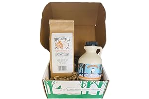 Vermont Maple Syrup and Pancake Mix Gift Box - From Barred Woods Maple Products (Amber Rich)