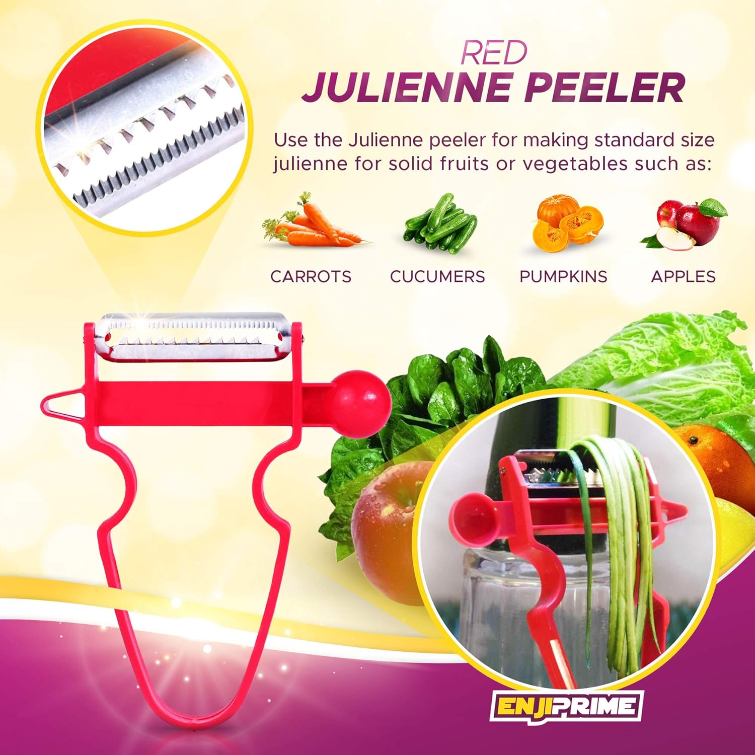 The ORIGINAL Magic Trio Peeler Slicers Shredders for Fruits and Vegetables with Spiralizer, Julienne, Cutter and Grater Kitchen Helper, Picador de Verduras Pelador Papas Y: Home & Kitchen