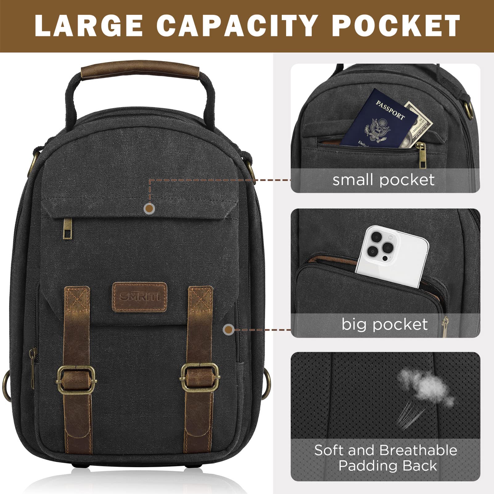 SMRITI Hard Carrying Case Compatible with VR Headsets Virtual Reality and Touch Controllers Accessories, Large Portable Protection Backpack for Travel and Home Storage