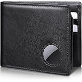 SOMOVI Mens Wallet with AirTag Holder, Genuine Leather Bifold RFID Blocking Wallet for Men - 2 ID Window 13 Cards Holders 1 Gift Box, AirTag Not Included