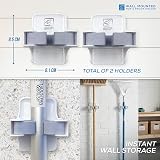 TDBS Mop & Broom Holder Wall Mounted Gripper 2-Pack Waterproof Easy Grip view 7