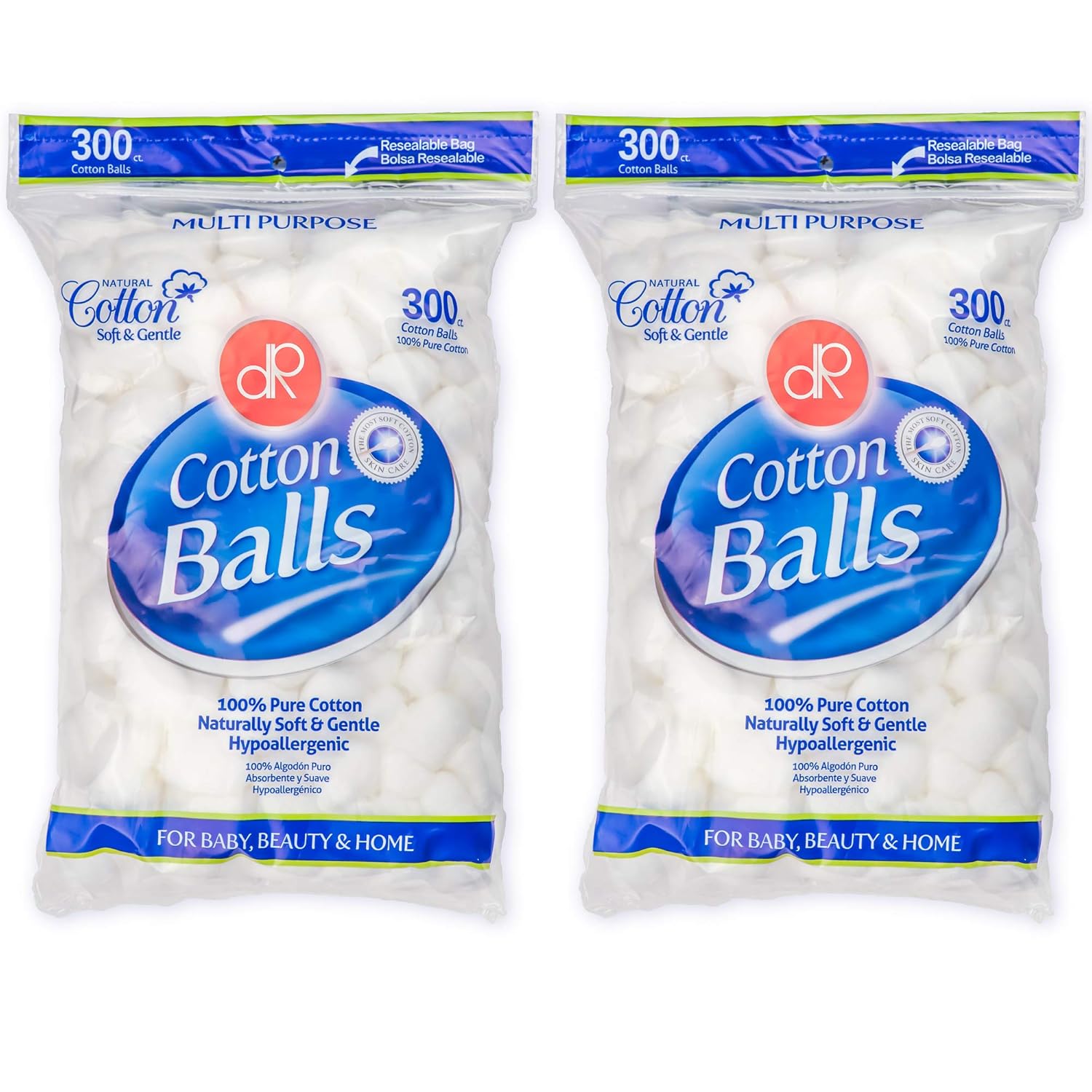 DecorRack 600 Small Cotton Balls for Make-Up, Nail Polish Removal, Applying Oil Lotion or Powder, Multi-Purpose Mini Cotton Balls 100% Natural Cotton, Soft Absorbent for Household Needs (600 Count)