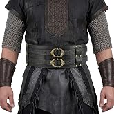 Viking Medieval Embossed Belt,Renaissance Knight Accessories Pirate Costume | PU Leather Belt,Knight Waist Accessories for Halloween Renaissance Faire Outfit Cosplay LARP