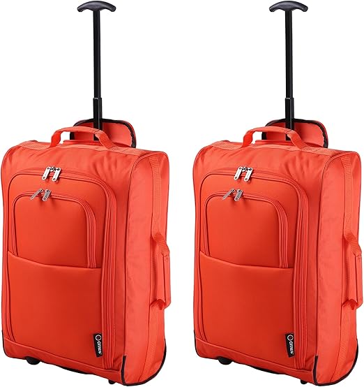 Set of 2 Super Lightweight Cabin Approved Luggage Travel Wheely