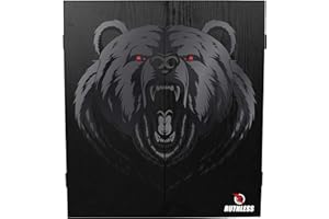 RUTHLESS Dart Board Cabinet | Professional Heavy Duty Square Black Dartboard Storage