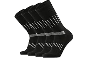 RedHero Men's Merino Wool Cushion Crew Socks for Outdoor Hiking Trekking Hike Soft Cozy Thermal Fit Moisture Control