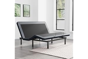 SunsGrove King Adjustable Bed Frame with Wireless Remote, Electric Bed, Zero Gravity Bed, Head and Foot Incline, Adjustable Leg Heights Bed Base, Memory Pre-Sets, Anti-Snore