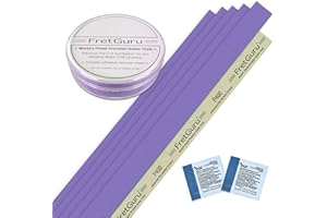 FretGuru Leveling Beam Replacement Sandpaper - 400 Grit 5 - Pack Advanced Ceramic Film - Backed Self - Adhesive Strips for All Sanding Beam Fret Leveler 16” 400mm P400
