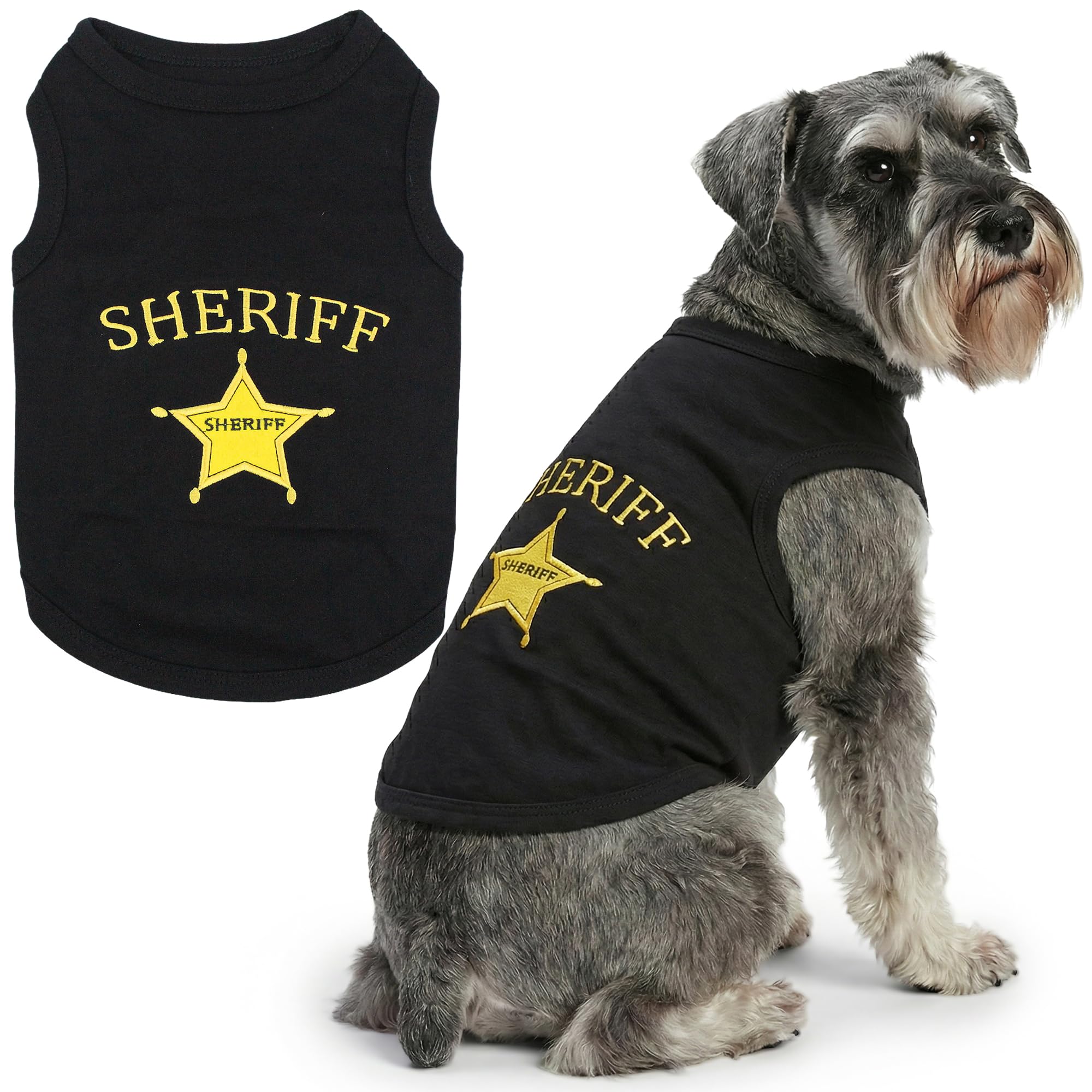 Parisian Pet Sheriff Dog T-Shirt, XX-Large