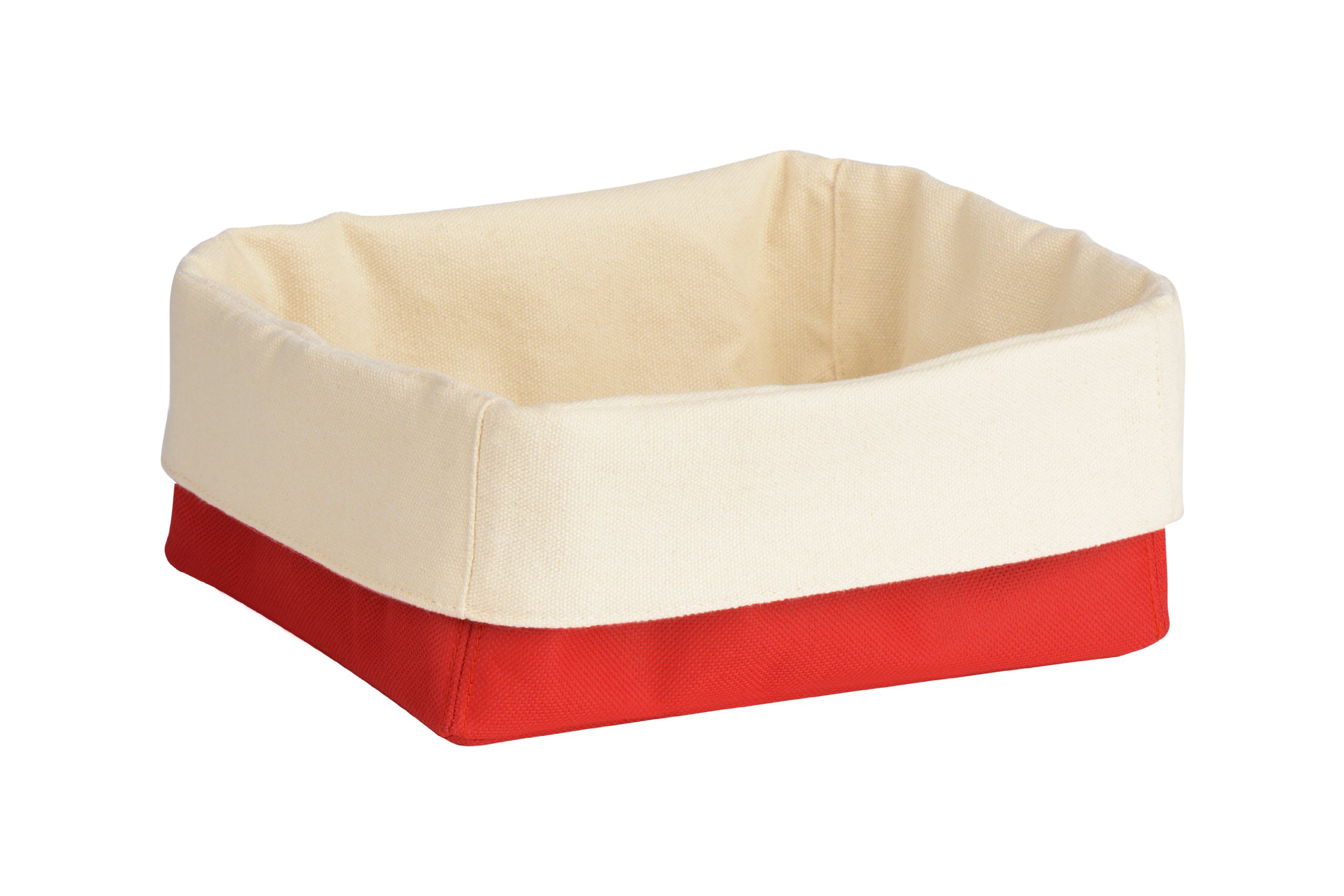 Premier Housewares Bread Basket, 14 x 21 x 18 cm - Red/Cream