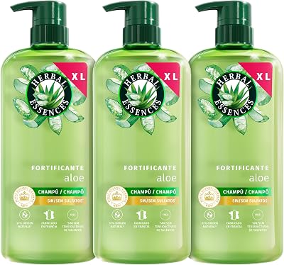 Aloe Champú Sin Sulfatos, Fortificante, 3x650ml