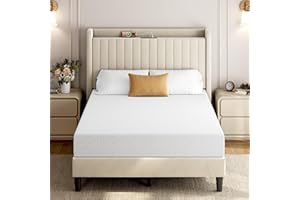 Yaheetech 8 Inch Full Size Mattress 3 Foam Layer Cooling Gel Memory Foam Mattresses, Green Tea for Fresher Sleep, Medium Firm, No Fiberglass, CertiPUR-US Certified, Full Mattress in a Box