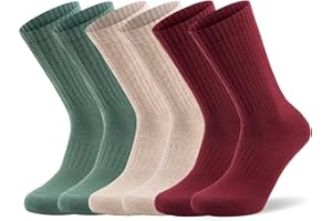 PULIOU Merino Warm Wool Socks, Thermal Wool Hiking Running Socks for Men & Women Winter 3 Pairs