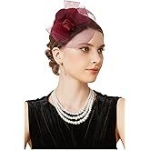 Clastere Mini Tea Party Hats - Fascinators for Women Derby Top Hat Tulle Flower Kentucky 1920s Fascinator for Costume Party