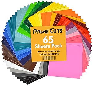 Permanent Adhesive Backed Vinyl Sheets By PrimeCuts USA - 65 VINYL SHEETS 12