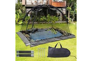 Doublehorse Pond Cover Net Dome 10 x 8 FT Protective Covers for koi Ponds Dome net Pond Netting for Leaves Backyard Pond Cover Dome Tent Plant Cover for Garden Vegetable Flowers