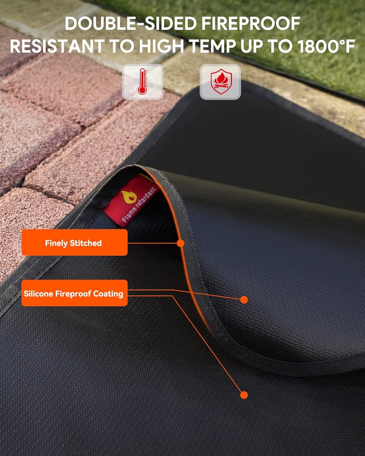 EC Technology Under Grill Mat EC TECH, 60 x 48 Inch Grill Mat Under