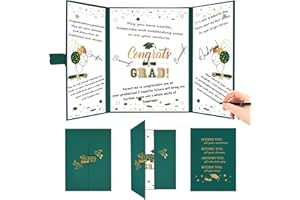 Roetyce Graduation Party Decorations, Gold and Green Graduation Guest Book, Class of 2026 Signature Board, Best Graduation Gi