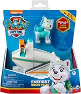 Paw Patrol Everest Snow Plough Vehicle with Collectible Figure Kids 3+ view 2