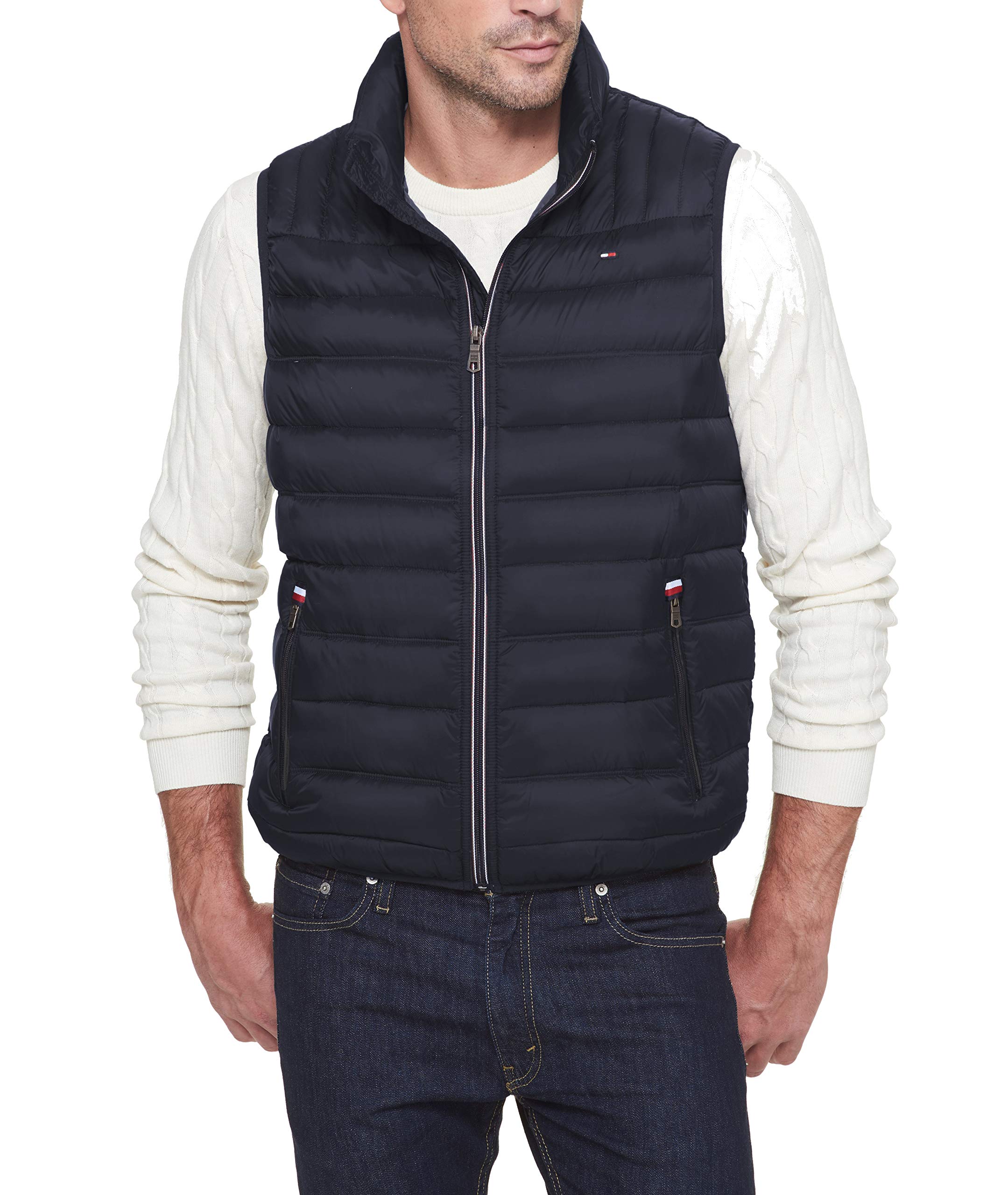 Tommy Hilfiger Men's Lightweight Ultra Loft Quilted Puffer Vest (Standard and Big & Tall), Midnight, X-Large Tall Image