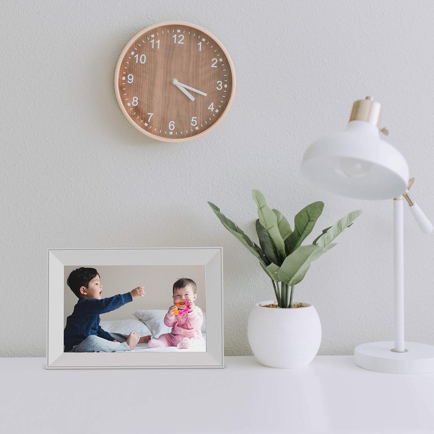 Aura Carver Smart Digital Picture Frame 10.1 Inch HD WiFi Cloud Digital Frame Free Unlimited Storage Easy Setup to Send Photos Remotely Via App More Secure Than Email : Camera & Photo