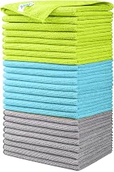 AIDEA Microfibre Cleaning Cloths 24 Pack 30x30 cm Lint Free Streak Free