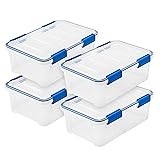 IRIS USA 16 Qt Storage Box with Gasket Seal Lid, 4