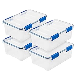 IRIS USA 16 Qt Storage Box with Gasket Seal Lid, 4