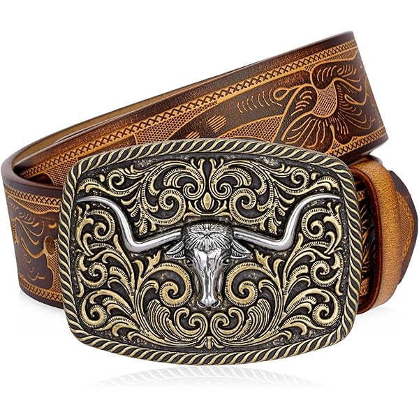 ARIAT Cinturón De Cuero Genuino Para Hombre Con Diseño