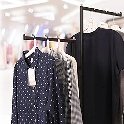 SSWBasics Black 2-Way Adjustable Clothing Rack with