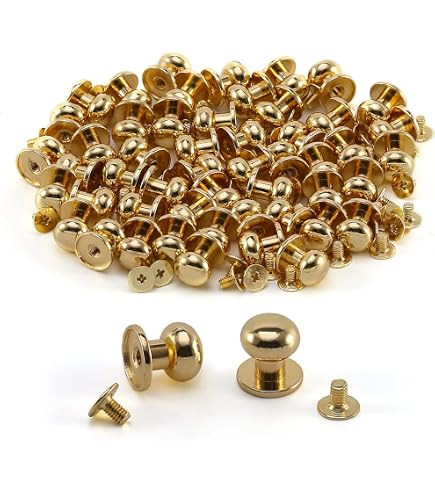 Leather Buttons Round Head Button Studs 4MM 7MM 8MM Metal Studs Rivets Screwback Spots For Leather Belt Shoe Handbag Purse Clothing Screw Rivets