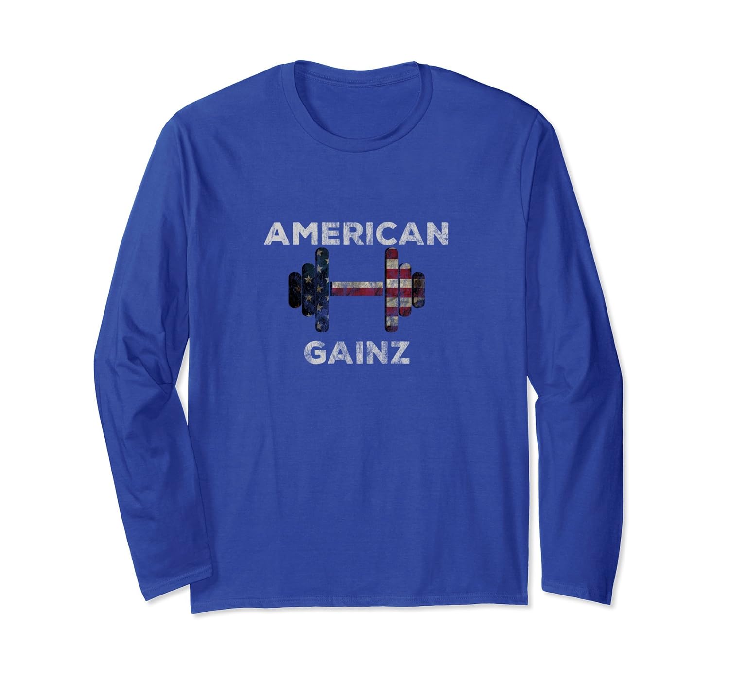 American Gainz - Weightlifting Long Sleeve Tee for Americans-anz