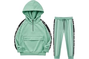 ANOTWENER Boys' Activewear Kids Clothes Tracksuit Sets Hoodies Sweatshirt and Sweatpants 2 Piece Outfits 2~8 Years