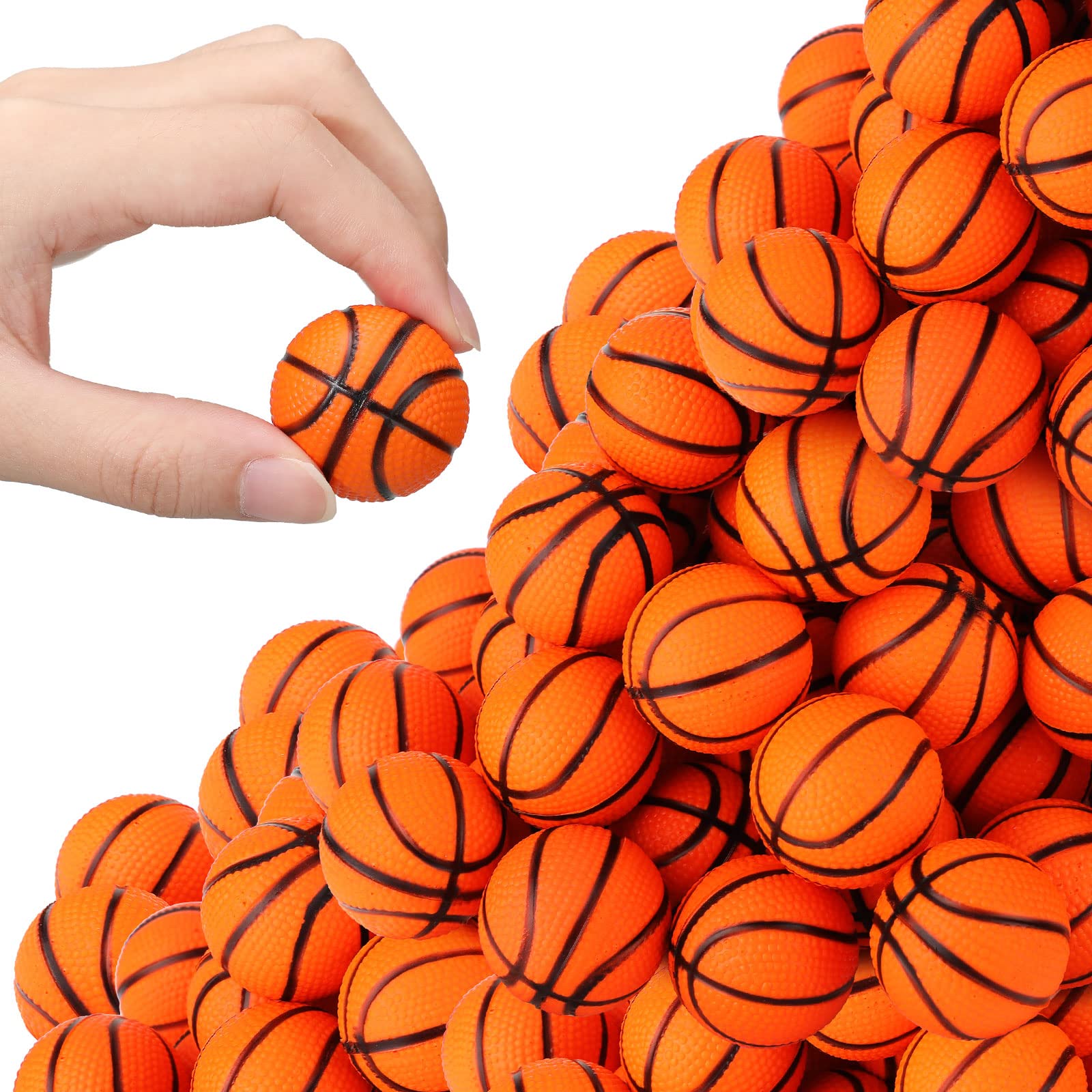 Photo 1 of Charniol 200 Pack Mini Basketball Stress Balls Bulk 1.2 Inch Small Soft Foam Squeeze Basketballs Party Favors Decorations for Kids Adults Anxiety Stress Relief School Sports Goodie Bags