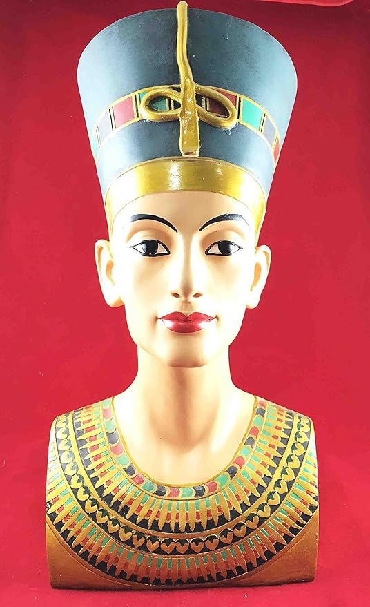 Amazon Com Large Egyptian Queen Nefertiti Bust Statue 18 H Detailed Craftsmanship Sculpture Home Kitchen large egyptian queen nefertiti bust
