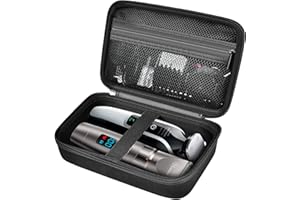 COMECASE Protective Case Holds 2pcs Hair Clippers, Barber Storage Compatible with Ufree/ for Novah/ for Jack & Rose/ for FADEKING Beard Trimmer Kit, All-in-One Organizer for Shaver Set-Black Case+Black Zipper