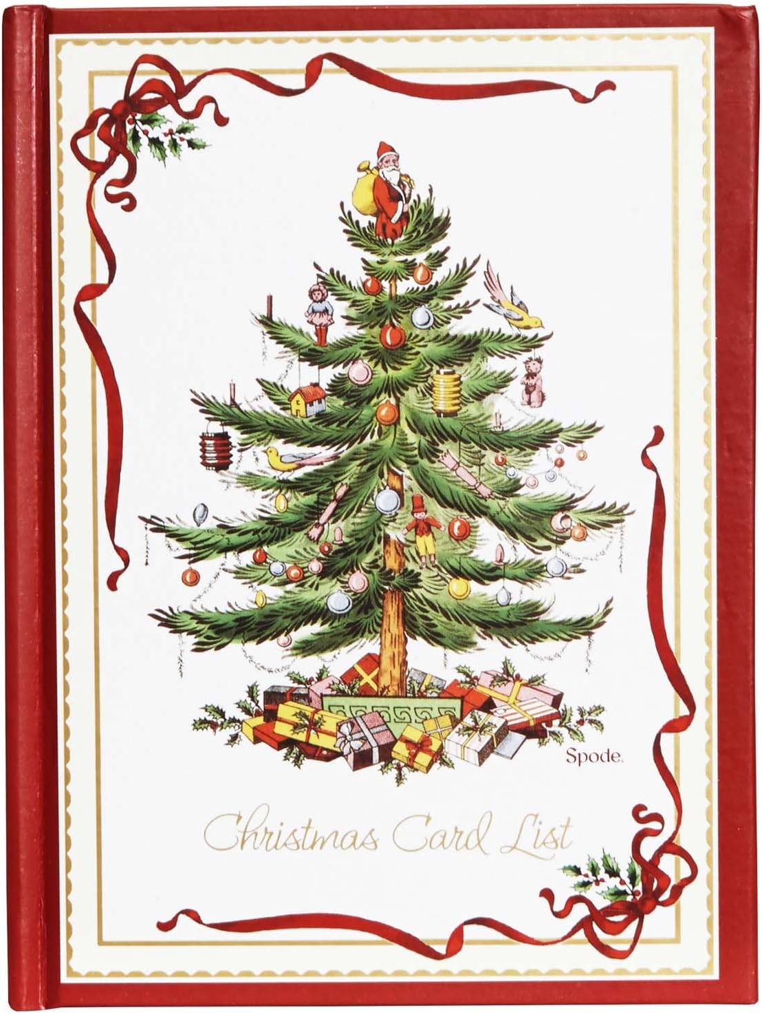 C.R. Gibson Spode Christmas Tree Card List Address Book (H313376