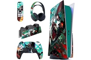 PlayVital for ps5 Skin - Disc Edition Full Set Vinyl Decal Sticker, Cover Skin Accessories for ps5 Controller & Charging Stat