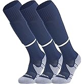 APTESOL Knee High Soccer Socks (1/3/5 Pair) Team Sport Cushion Athletic Socks for Kids Youth Adult