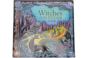 Diydeg 2026 Witches Calendar, 2026 Calendars Almanacs Witches Datebooks with Large Grids, Spells Rituals Moon Phases, 2026 We