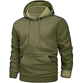 MAGCOMSEN Men's Active Hoodies Fleece Lined Sweatshirts Casual Athletic Workout Pullover With Kangaroo Pocket