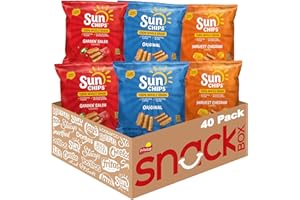 SunChips Multigrain Snacks, Variety Pack, 1 Ounce (Pack of 40)