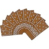 Vamqor 100% Cotton 10 Pack Fine Bandanas