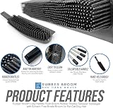 TDBS Rubber Broom Long Handle with Rubber Bristles 120cm Squeegee Clean view 2
